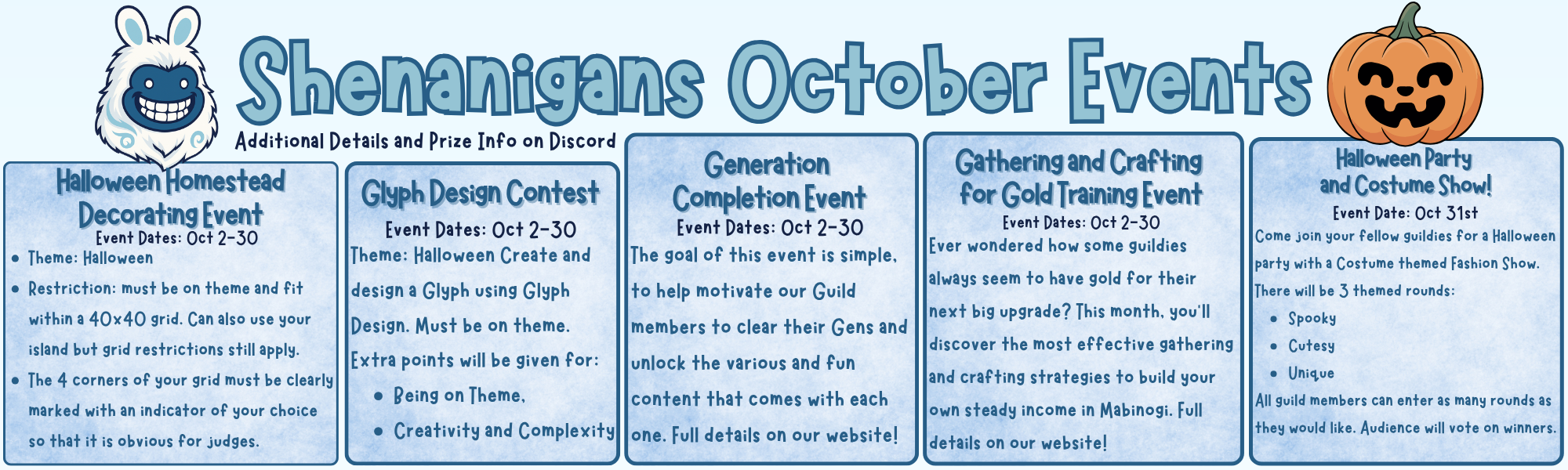 Monthly Events